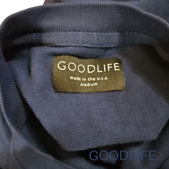 GOODLIFE Crewneck Long Sleeve Navy Blue Sweatshirt - Picture 4 of 4